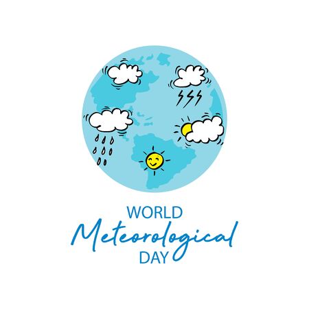 World Meteorological Day. March 23のイラスト素材
