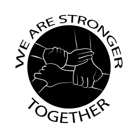 We are stronger together. Motivational quote.のイラスト素材