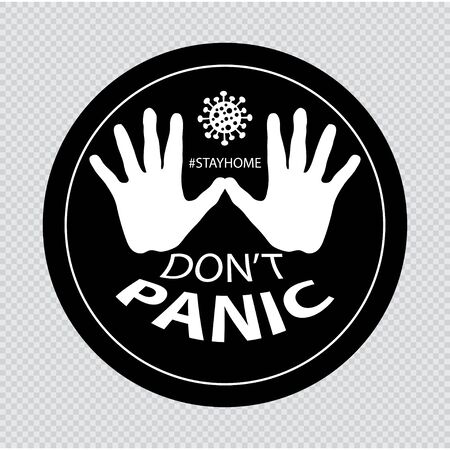 Don't panic symbol concept. Coronavirus.のイラスト素材