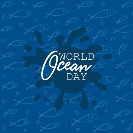 World ocean day poster concept.のイラスト素材