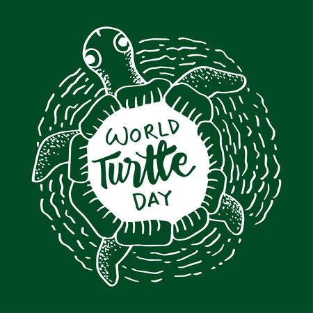 World Turtle Day, 23 May. Poster concept.のイラスト素材