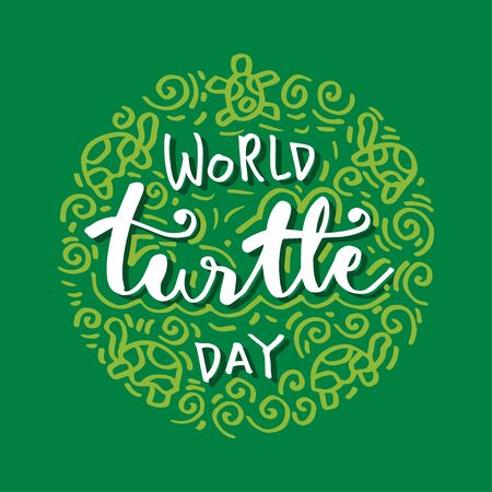 World Turtle Day, 23 May. Poster concept.のイラスト素材