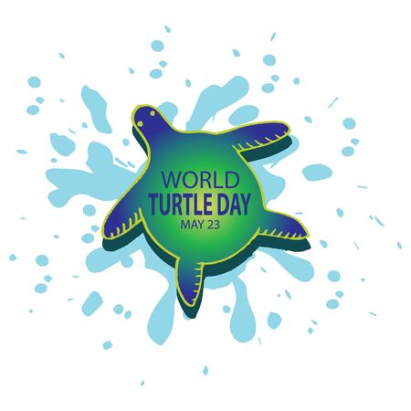 World Turtle Day, 23 May. Poster concept.