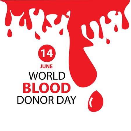 World Blood Donor Day, June 14. Poster concept.のイラスト素材
