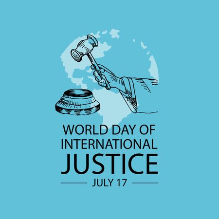 World day for international justice poster concept.のイラスト素材