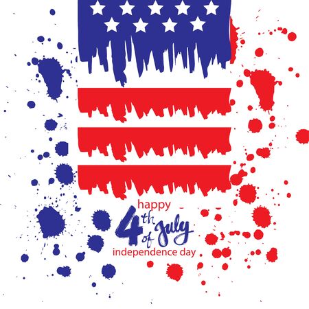 Illustration 4 July independence day USAのイラスト素材