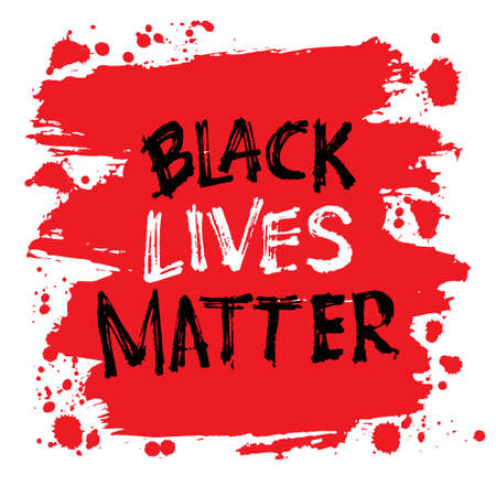 Black lives matter. Lettering. Can be used for prints bags, t-shirts, posters, cards. Support for equal rights of black people.のイラスト素材