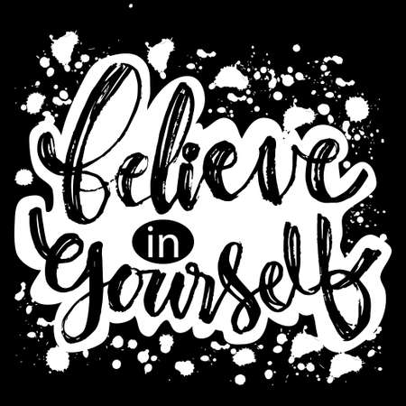 Believe in yourself. Motivational  quoteのイラスト素材