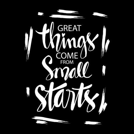 Great Things come from small starts.のイラスト素材