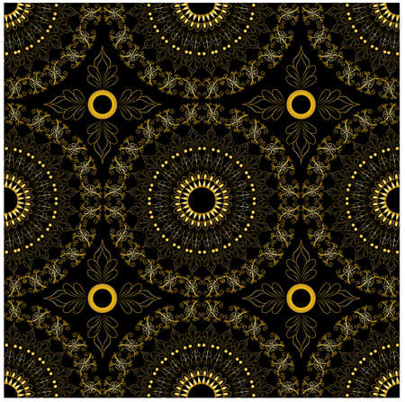 Mandala decorative elements seamless  pattern,