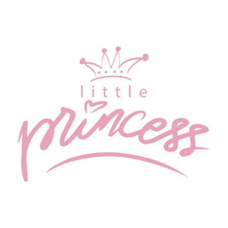 Little Princess hand lettering calligraphy.のイラスト素材