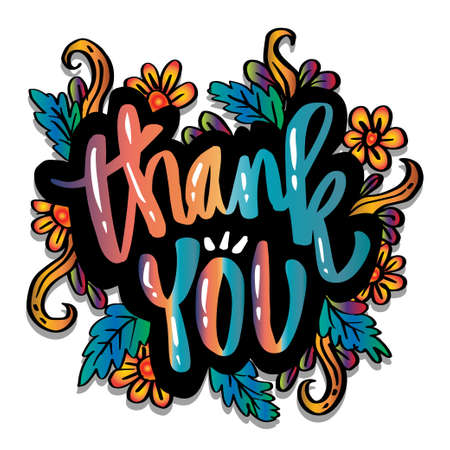 Thank you hand lettering. Slogan concept.のイラスト素材