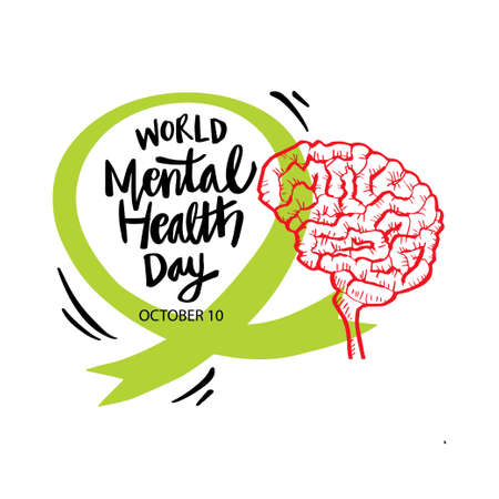 World Mental Health Day background. Poster concept.のイラスト素材