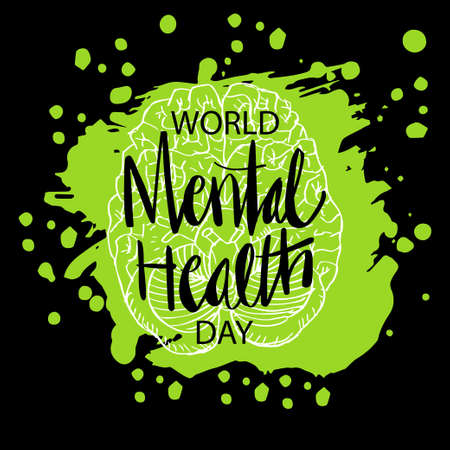 World Mental Health Day background. Poster concept.