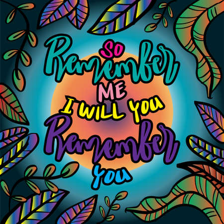 So remember me i will remember you. Quote quranのイラスト素材