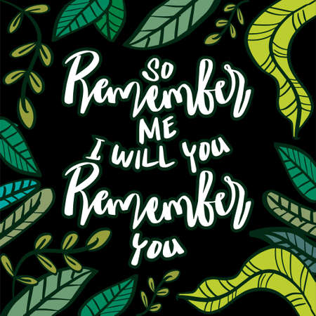 So remember me i will remember you. Quote quranのイラスト素材