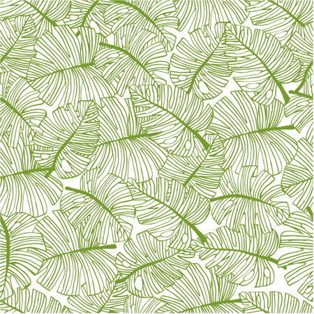 Seamless  pattern Monstera leaves background. Floral design for fashion textile print.のイラスト素材