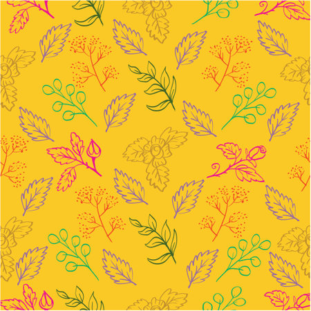 Seamless Floral hand drawn pattern. Rose flower.のイラスト素材