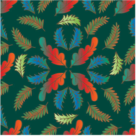 Seamless pattern leaf vector backgroundのイラスト素材