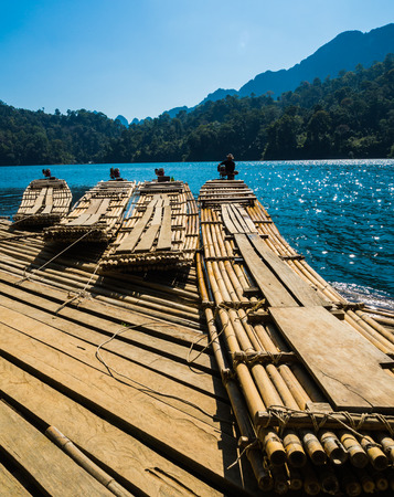 Bamboo Raft in Rajjaprabha Dam