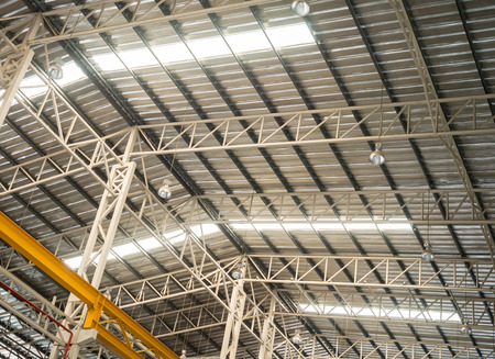 Trusses structure with translucent roofのeditorial素材