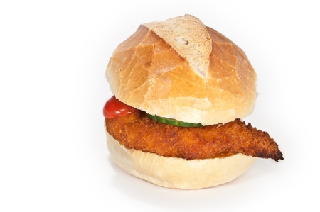 Bun with cutletの写真素材