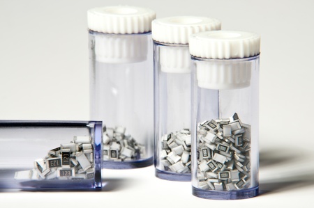 Close up picture of SMD resistors