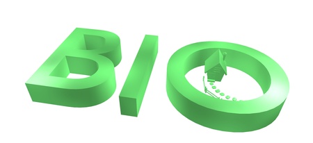 3D rendered Bio-logoの写真素材