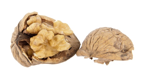 Group of Walnuts isolated on white background