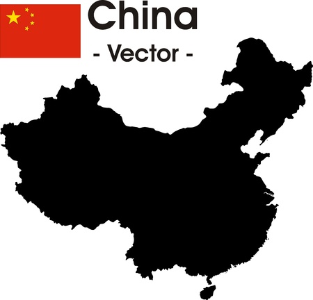 China map as vector imageのイラスト素材