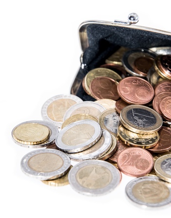 Wallet with Coinsの写真素材