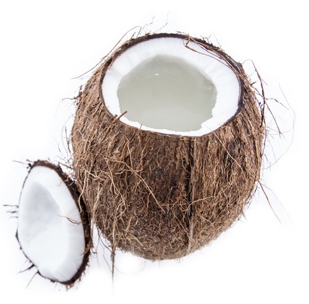 Coconut isolated on white backgroundの写真素材
