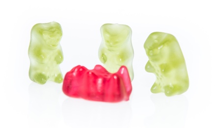 Gummi Bears isolated on white backgroundの写真素材