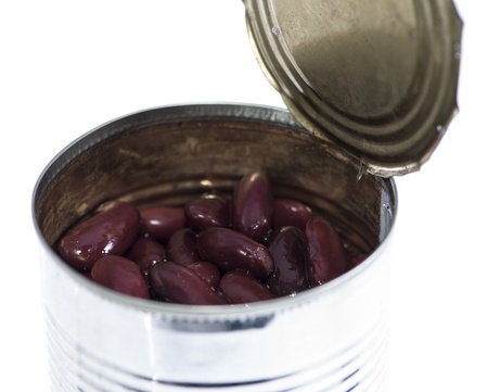 Kidney Beans in a can isolated on white