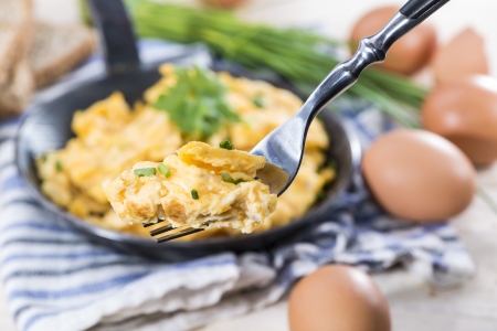 Breakfast Eggs (fresh made with some herbs)の写真素材