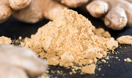 Heap of Ginger Powder (detailed close-up shot)の写真素材