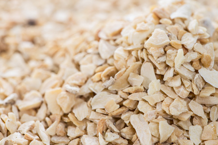 Rubbed Garlic as full screen background imageの写真素材