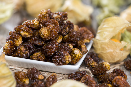 Heap of dried Physalis Fruitsの写真素材