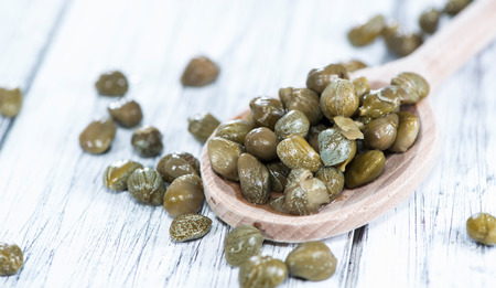 Small portion of preserved Capres (close-up shot)の写真素材