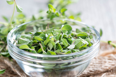 Portion of fresh Oregano (detailed close-up shot)の写真素材