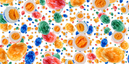 Easter Egg background isolated on whiteの写真素材