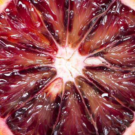 Blood Orangees as detailed close-up shot for background or texture useの写真素材