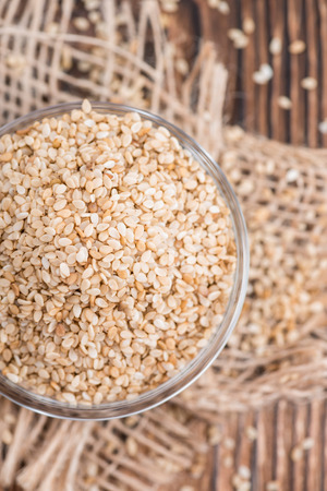 Portion of Sesame in a bowlの写真素材