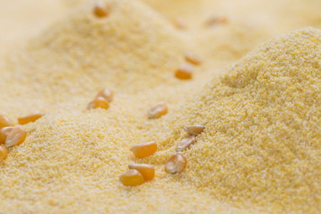 Cornmeal Background as high res detailed close-up shotの写真素材