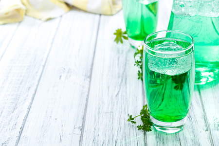 Woodruff Drink in a glass (made with syrup)