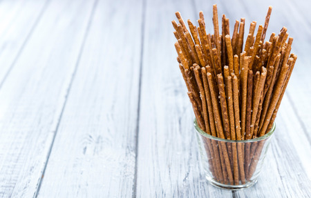 Portion of Salt Sticks (as detailed close-up shot)の写真素材