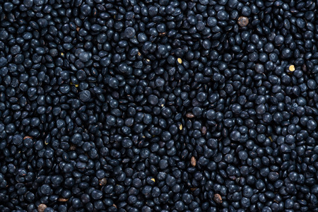 Black Lentils image for use as background or as textureの写真素材
