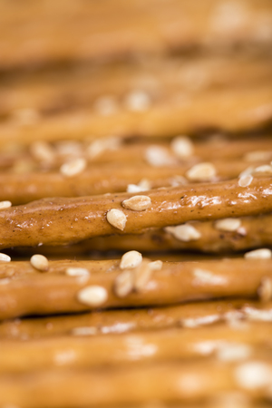 Sesame Sticks macro shot for use as background image or as texture