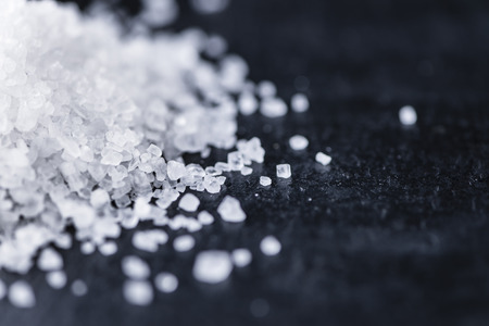 Coarse Salt (selective focus) as detailed close-up shotの写真素材