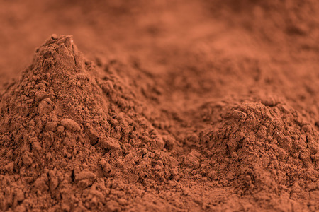 Cocoa powder(close-up shot) for use as background image or as textureの写真素材